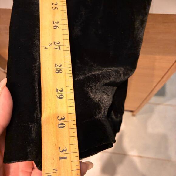 Bella Dahl Black Velvet Flutter Sleeve Wide Leg Jumpsuit Sz Small - Picture 13 of 13